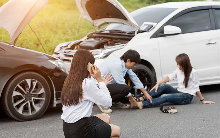 North Carolina Car accident Scene